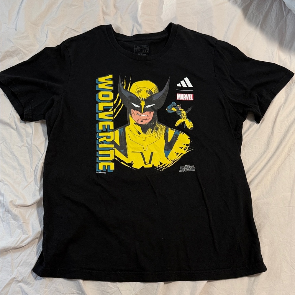 Marvel Adidas Deadpool & Wolverine Black Shirt